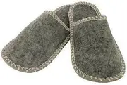 Leona Co Spa Slippers - Unisex Adults, One Size, Grey, Cotton Velvet Closed Toe Slippers with Travel Bags - Thick, Soft, Non-Slip, Disposable for Home, Hotel, or Commercial Use