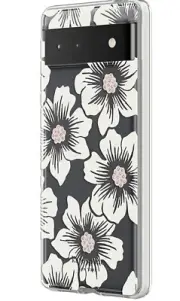 Kate Spade NY Case for Google Pixel 6 PRO,Hollyhock Floral, Defensive Hardshell
