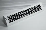 Steelcrest Designer 24-Inch White Baseboard Vent With Air-Volume Damper & Concea