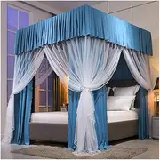 Mosquito Net for 1.5m/5ft Bed, Blackout & Dustproof Bunk Bed Canopy with Stainless Steel Bracket, Easy to Install (Color : Style 3, Size : 1.5x2x2m)