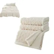 Reversible Warm Winter Sofa Bed Cover Fluffy Throw Bedspread Double Sided Thick Blankets