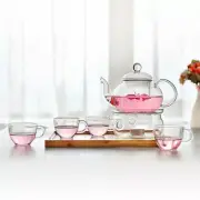 6 Pcs Teapot With Cup Coffee Pot Clear Stovetop Tea Kettle
