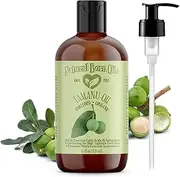 Natural Born Oils Tamanu Oil, 16oz, Organic, Cold-Pressed, Nutrient-Rich, Excellent for Radiant Skin, Lustrous Hair