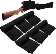 Genki 6pcs Gun Shotgun Socks,137x10cm(54”x4”) Handgun Pistol Airsoft Storage Protector Silicone Treated Knit Fabric with Drawstring Closure