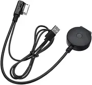 AMI MMI MDI Wireless Bluetooth v4.0 Interface Music Audio Converter Adapter Cable w/USB Plug Power Supply for Audi (Advanced (with USB Power Cable))