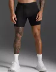 2XU Men's Core Compression 1/2 Shorts Black/Nero Size M Medium MA4508b