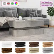 Coffee Table with LED Lights Side Sofa Telephone Table Living Room vidaXL
