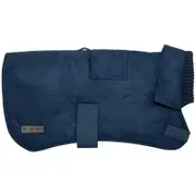 Ruff N Rugged Suedette Trench Coat Cadet Navy Large
