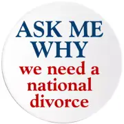 Ask Me Why We Need A National Divorce - 25 Pack Circle Stickers 3 Inch