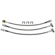 Brake Hose Kit Stainless Braided Flex Disc 1982-86 Jeep CJ5 CJ7 Scrambler 3pc (for: Jeep)