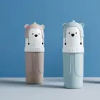 Toothbrush Cup Ergonomic Design Storing Cartoon Bear Toothpaste Toothbrush