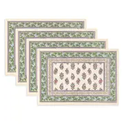Elrene Home Fashions Nomad Harvest Block Print Placemats, 13x19, Set of 4