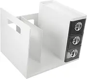 Gogogmee Desktop Document Rack Hips File Organizer Space Saving Bookshelf for Office Multi Functional Storage for Files Magazines and Stationery Elegant Grey Design