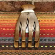 Set of 2 Salad Servers Bamboo Wood ~ Warm Brown Salad Claws Hands Toss Serve NWT