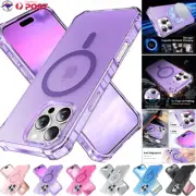 For iPhone 16 15 14 Pro Max 13 12Plus Shockproof Magsafe Magnet Case Matte Cover