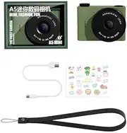 Digital Camera Dual-Lens Travel Vlogging Camera with 64GB SD Card Mini Compact Camera Beginners For Teenagers Students