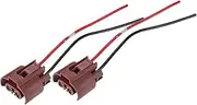 X AUTOHAUX 9012 9006 Light Female Adapters Wiring Harness Sockets for Halogen Bulbs Headlights Fog Lights Cable Harness Connector (Set of 2)