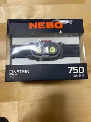 NEW NEBO EINSTEIN 750 NEB-HLP-0009 750 LUMENS LED HEADLAMP LIGHT LED GRAY