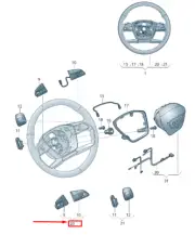 NEW AUDI A6 4A C8 STEERING WHEEL MULTIFUNCTION SWITCHES 4N0951523H6PS