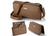 Universal CaseMe ME20 Phone Crossbody Wallet, Shoulder and Wrist Strap, Holds 7 Cards