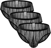 [Generic] Mens Sexy Low Rise String Thong Underwear See Through Bulge Pouch T Back