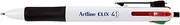 Artline Clix 4 Multi Colour Retractable Ball Point Pen 3 Pack, Black