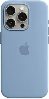 [Apple] iPhone 15 Pro Silicone Case with MagSafe — Winter Blue ​​​​​​​