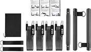 Ronyme Resistance Band Bar Exercise Training Equipment Strength Training for Bodybuilding, Black, Emulsion
