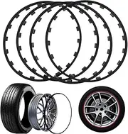 Rim Protector Wheel Rim Protector Black, 16" 17" 18" 19" 20", Restore car Wheel Scuffs and scrapes, Alloy Repair kit, Easy to Install, Men's Gift(Size:16 INCH)(18 INCH)
