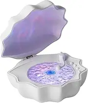 Moanas Shell Speaker Light, Moanas Bluetooth Shell Speaker, Mini Portable Wave Projector Light with 7 Ambient Lights (Purple)