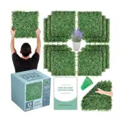 CREATIVE SPACE Grass Wall Panels Artificial Plants Wedding Backdrop 12 PCS 20...