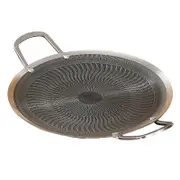 Honeycomb Non-Stick Grill Skewer Plate, 316 Stainless Steel, Portable Barbecue Grill with Handle, Universal Induction Cooktop Compatible, Round Shape, Outdoor Camping BBQ Accessory