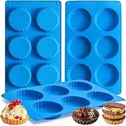 3pcs Peanut Butter Cup Mold, Silicone Mini Tart Pan for Bite Size Fat Bombs, Silicone Chocolate Candy Mold for Brownie (Peanut Butter Cup)