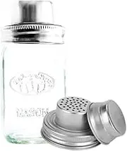 Stainless Cocktail Shaker Lid Regular Mouth - Mason Jar Shaker Lids Set for Cocktails and Seasonings, Leak-Proof with Built-In Strainer, Perfect for Bar Tools and Bartender Kit