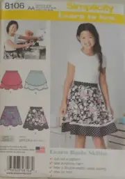 Simplicity 8106 - Girls' Skirts - Learn To Sew