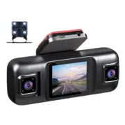 2" 4 Channel Dash Cam Driving Recorder G-Sensor Car Front Left Right Rear Camera (for: Fiat)