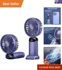 Portable Handheld Fan,Mini Foldable Desk Fan,USB Rechargeable Fans with 5 Spe...