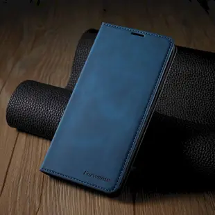 Samsung Galaxy S22 Ultra S22+ S22 牛皮仿真皮保護套絨毛皮革相片插卡手機套微磁吸皮套