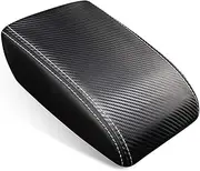 LUMIXE Car Armrest Box Cover, for Golf, MK8 2020 Vehicle Central Control Storage Box Pad Auto Interior Accessories Carbon Fiber Armrest Lids