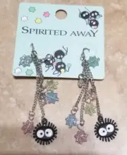 Studio Ghibli Spirited Away Soot Sprite Glitter Candy Dangle Earrings