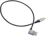 CATIEBYE Left Angled 8k Video Cable Male to Male Monitor Cord Tv Adapter Short Pc Connector for Tv Computer Home Theater