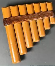 7 PIPES NATURAL BAMBOO FROM PERU -TUNED - ITEM IN USA
