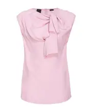 Pinko Bow-Detailed Sleeveless Crep Top IT40,IT42,IT38,IT36
