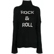 [Zadig & Voltaire] Zadig & Voltaire Funnel-neck Intarsia-knit Jumper M BLACK