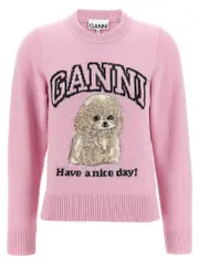 [Ganni] Ganni-Pink Poodle Maglioni Rosa-Donna M
