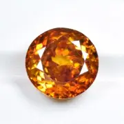 19.97 ct SPARKLING TOP LUSTROUS ORANGE YELLOW NATURAL SPHALERITE - 16 mm Round !