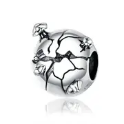 Silver plating Protect The Earth Charm Stopper Fit for Bracelet Jewelry