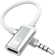 IsMwav 3.5mm Male to Type C Female Audio Cable Cord, Analog Audio Jack Headphone Audio Adapter for MP3 Player, Laptop,Tablet C