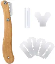 Lame bread with wooden handle Bread chopping tool with protective cover 5 blades