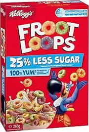 Kellogg's Froot Loops Less Sugar Breakfast Cereal, 265 g